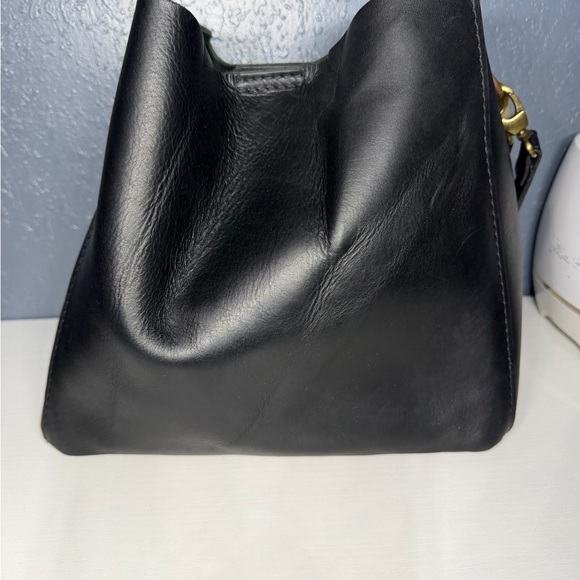 Portland Leather Black Butterfly Bucket Bag - Picture 2 of 5